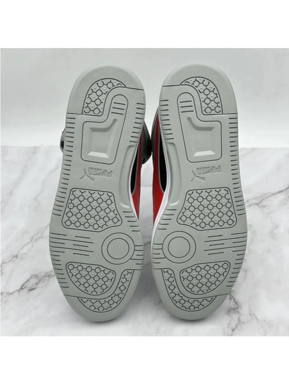 NWOB Puma Mid Top Shoes Mens Size 10 Gray Red Black Athletic Sneakers 407604-01